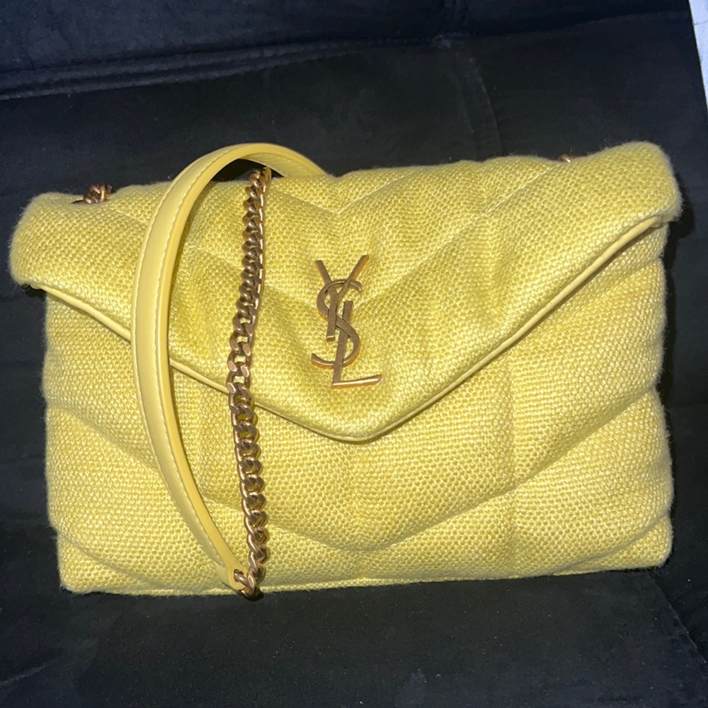 YSL Toy Puffer Mini Canvas Crossbody Bag